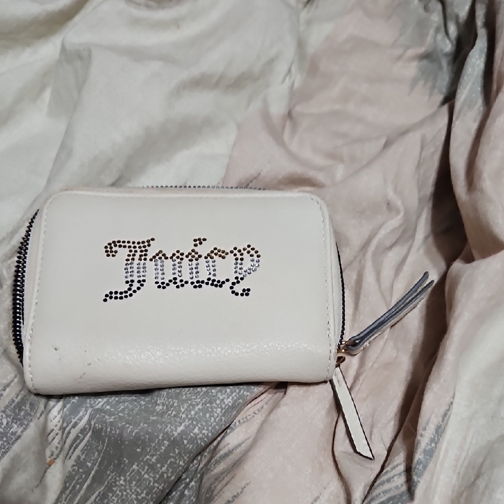 Juicy Couture Cream Wallet with Silver Accents